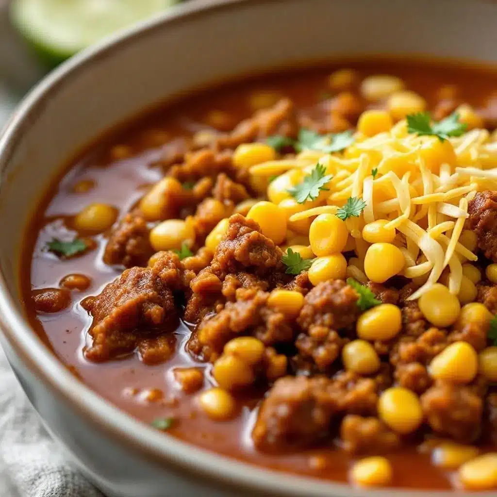easy one-pot taco soup with ground beef - featured image