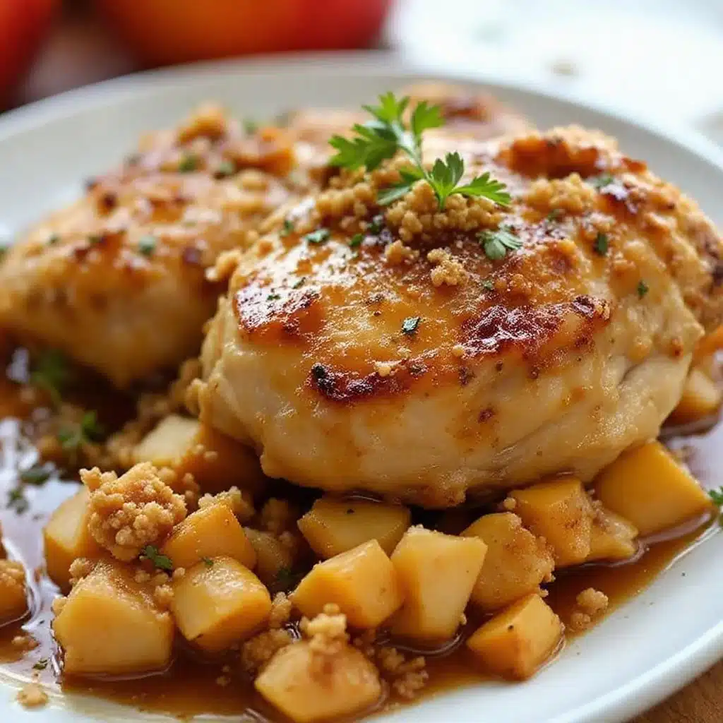 easy slow cooker apple cider chicken thighs - featured image