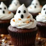 fluffy ghost cupcakes - featured image