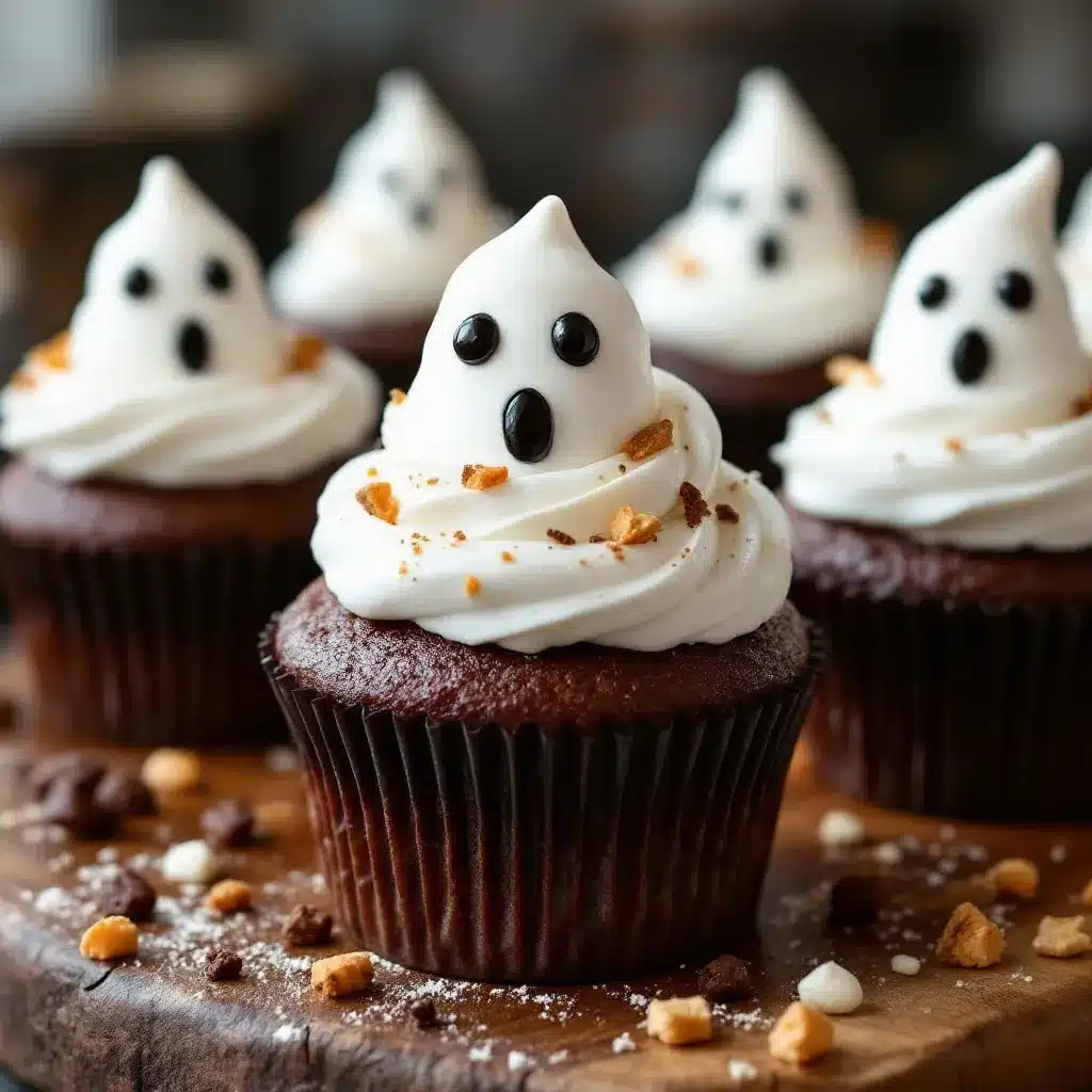 fluffy ghost cupcakes preparation steps