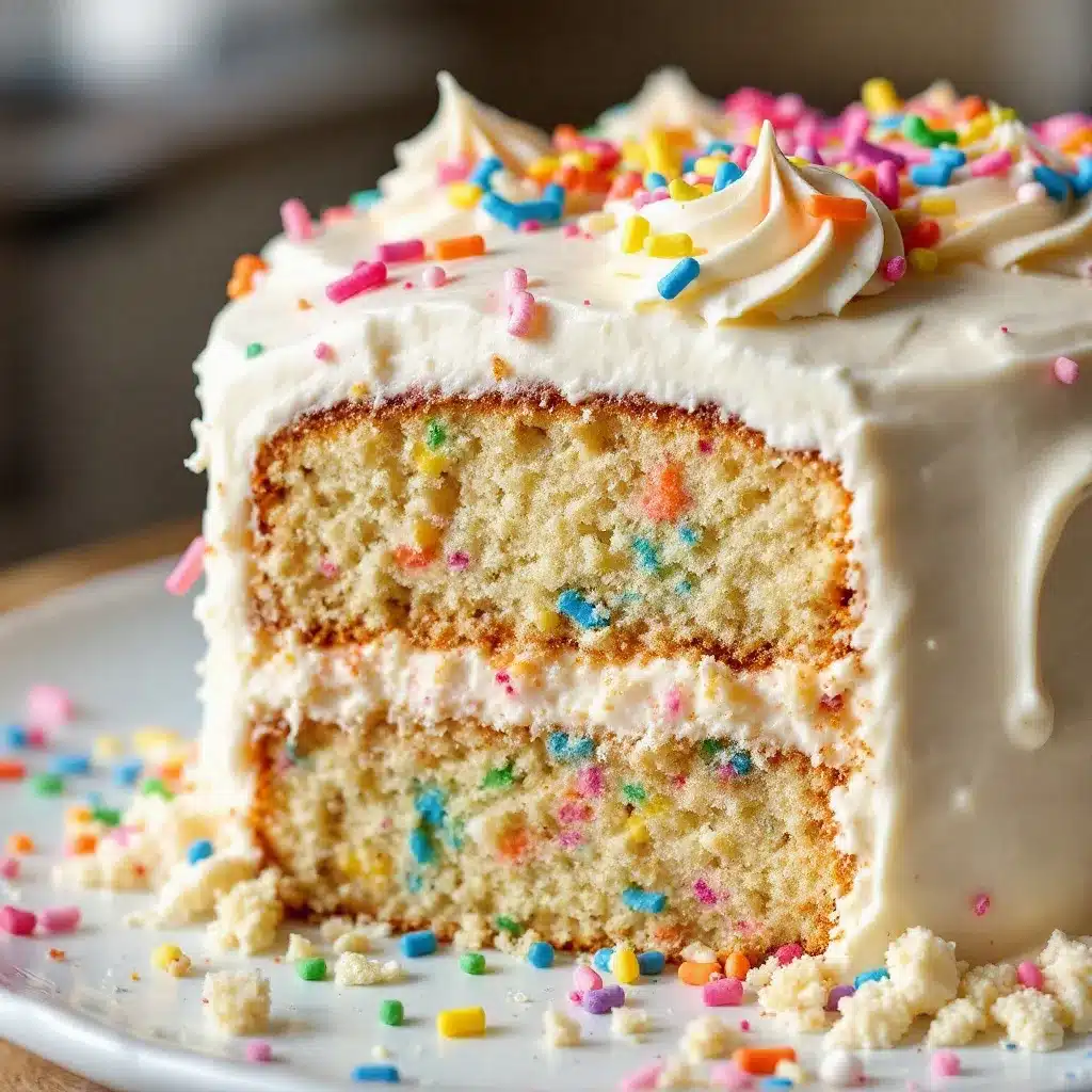 funfetti birthday cake preparation steps