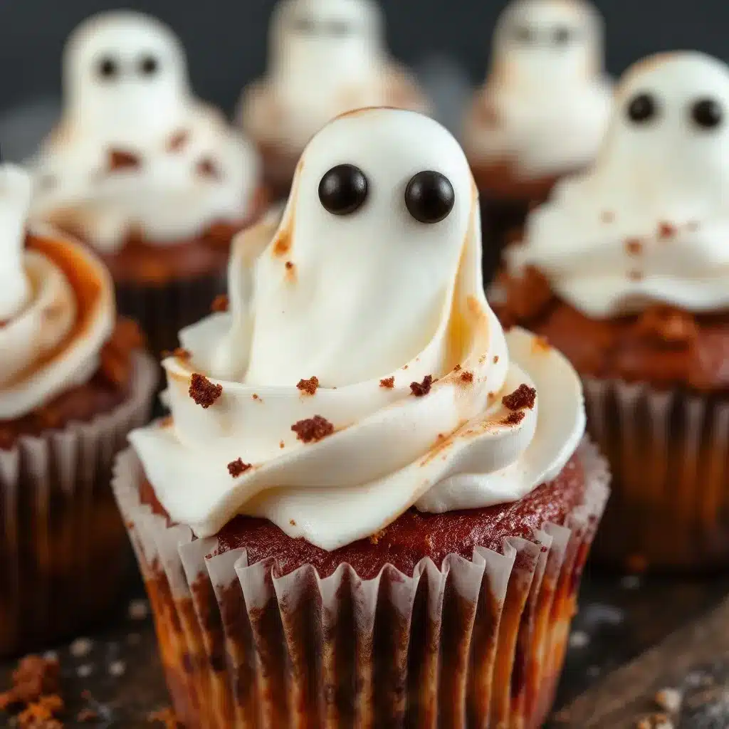 ghost cupcakes marshmallow fondant preparation steps