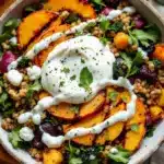 grilled peach and burrata summer salad - featured image
