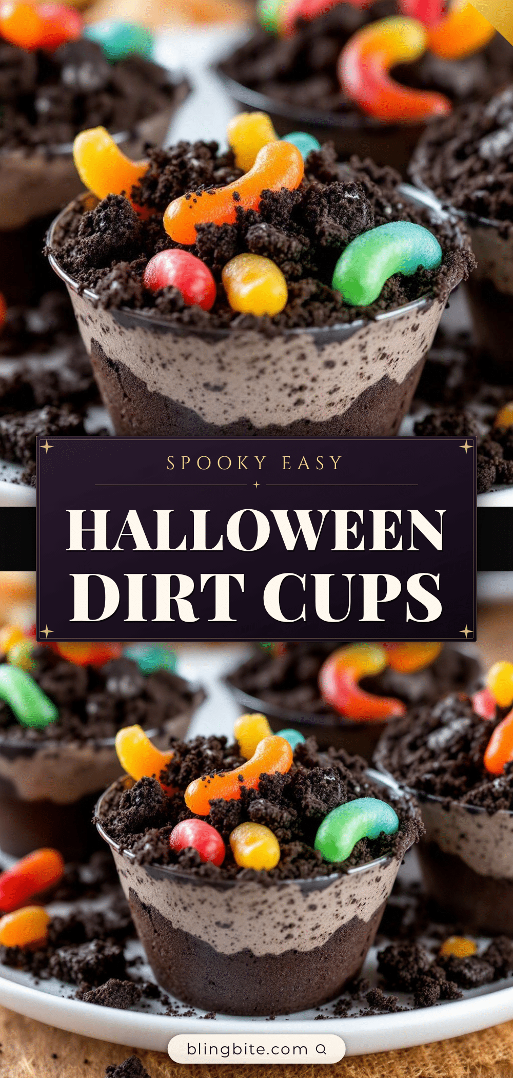 Halloween dirt cups recipe