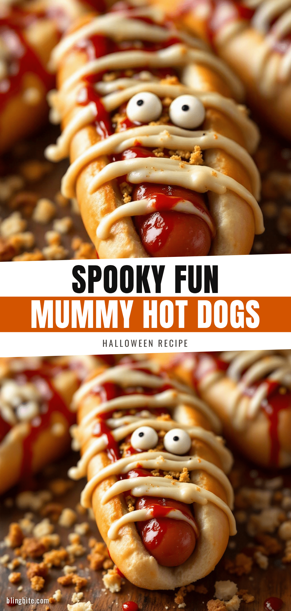Halloween Mummy Hot Dogs recipe