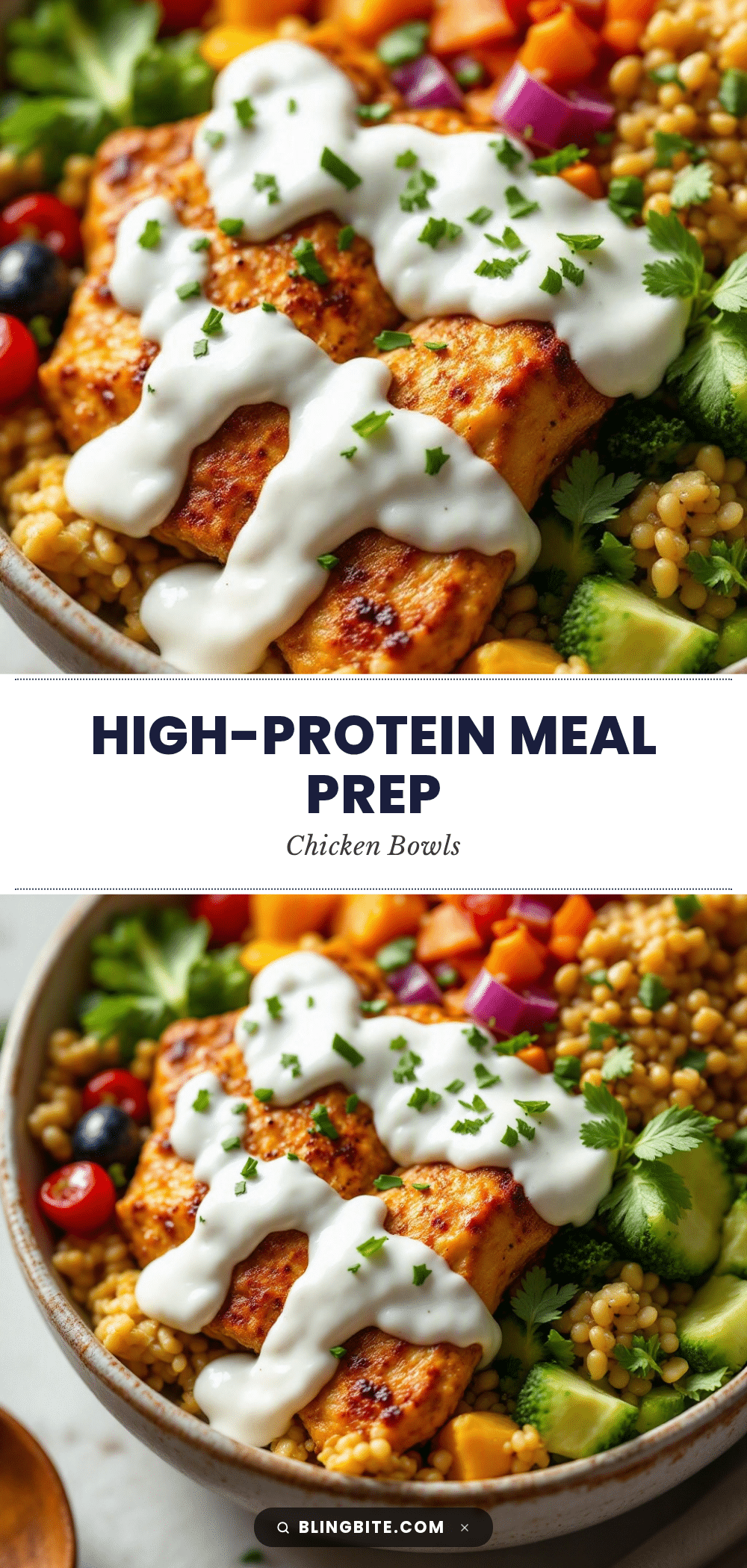 high-protein chicken thigh meal prep bowls recipe