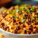 loaded nacho football dip - featured image