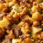 make-ahead sausage sage stuffing - featured image
