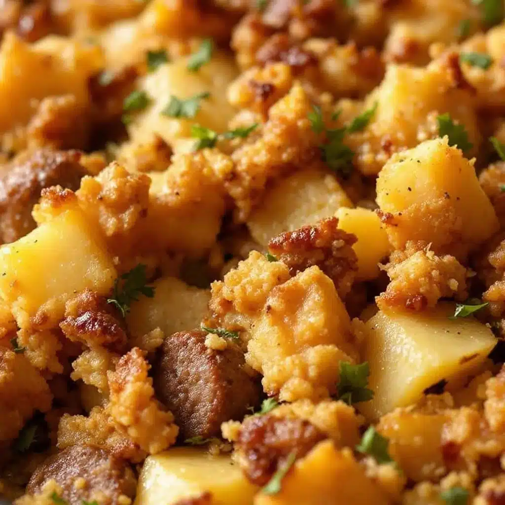 make-ahead sausage sage stuffing - featured image