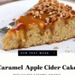 moist caramel apple cider cake - featured image