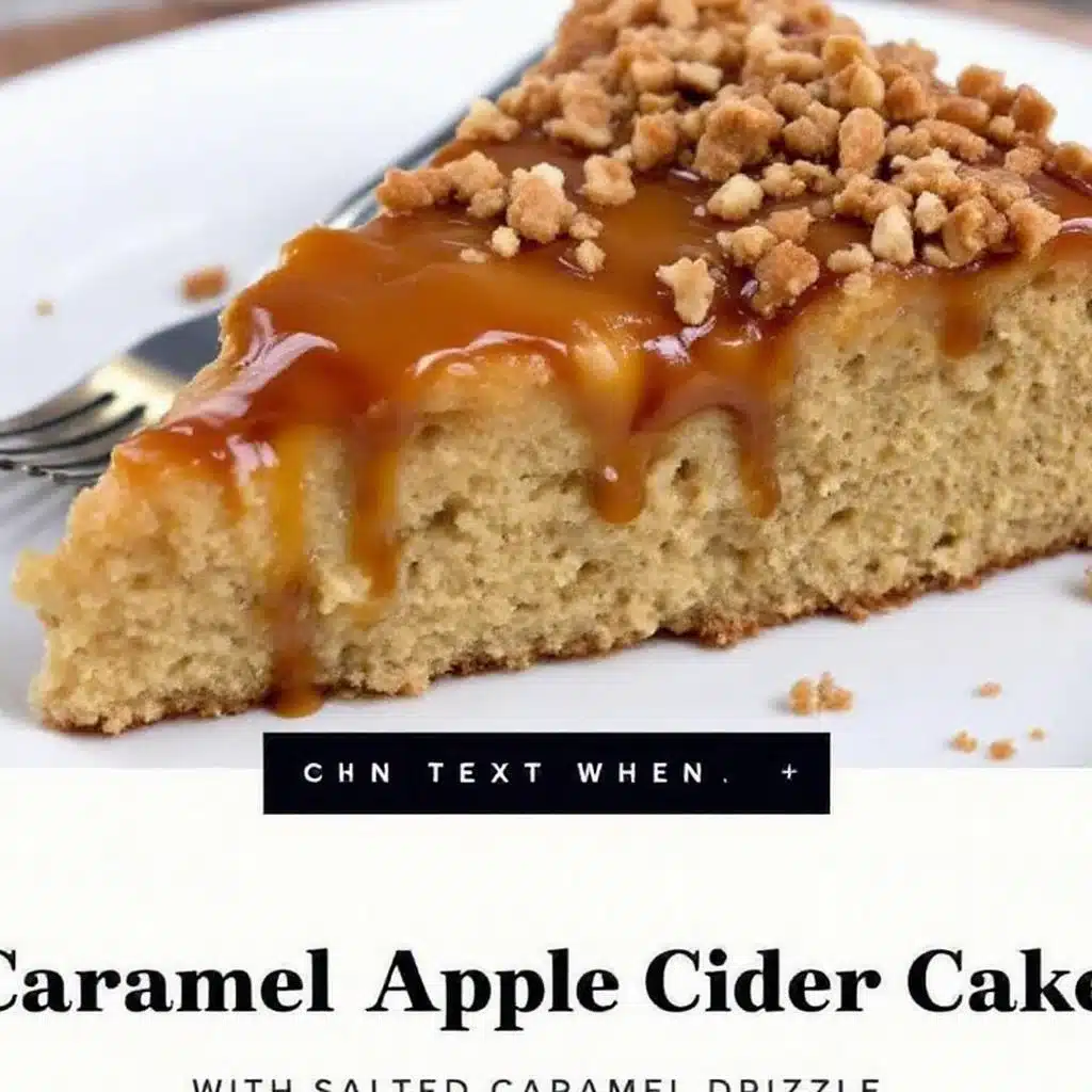 moist caramel apple cider cake - featured image
