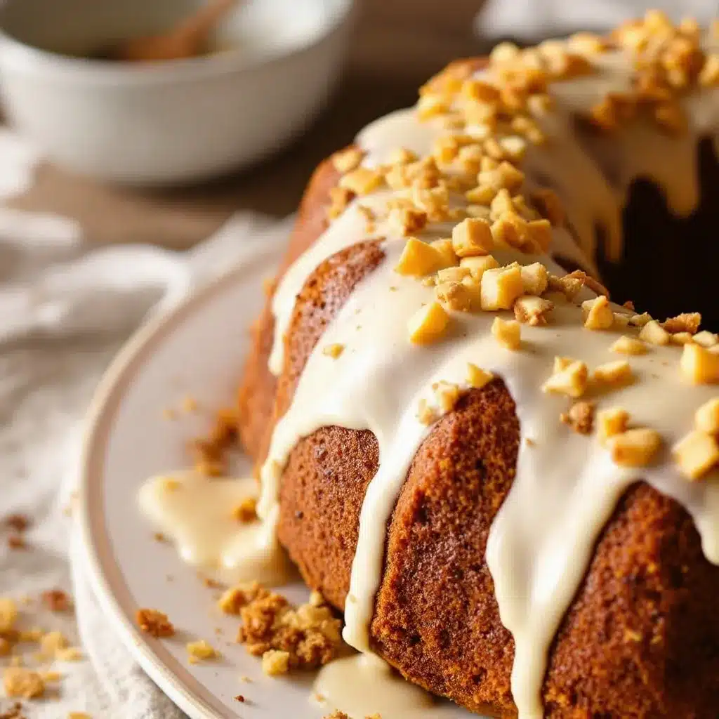 moist pumpkin bundt cake with maple glaze preparation steps
