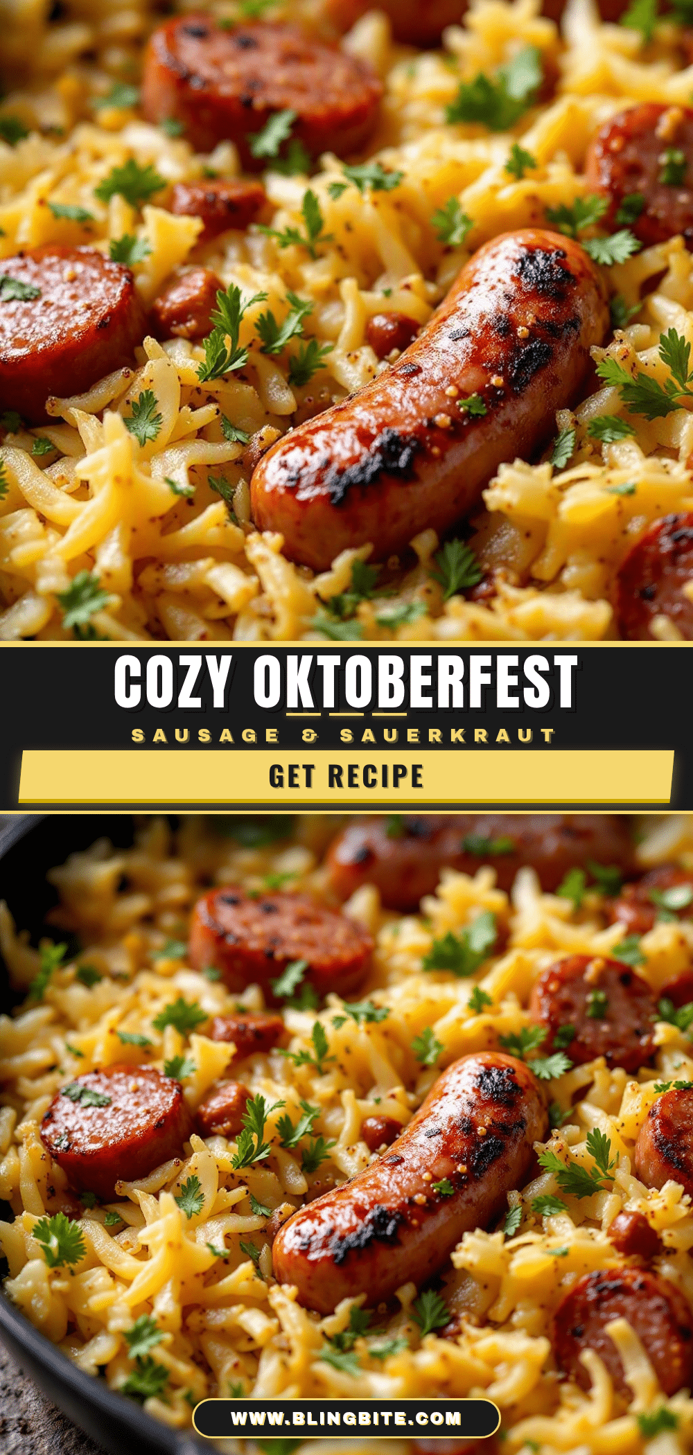 Oktoberfest Sausage and Sauerkraut Skillet recipe