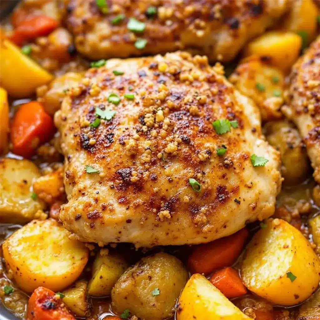 one-pan garlic butter chicken thighs preparation steps