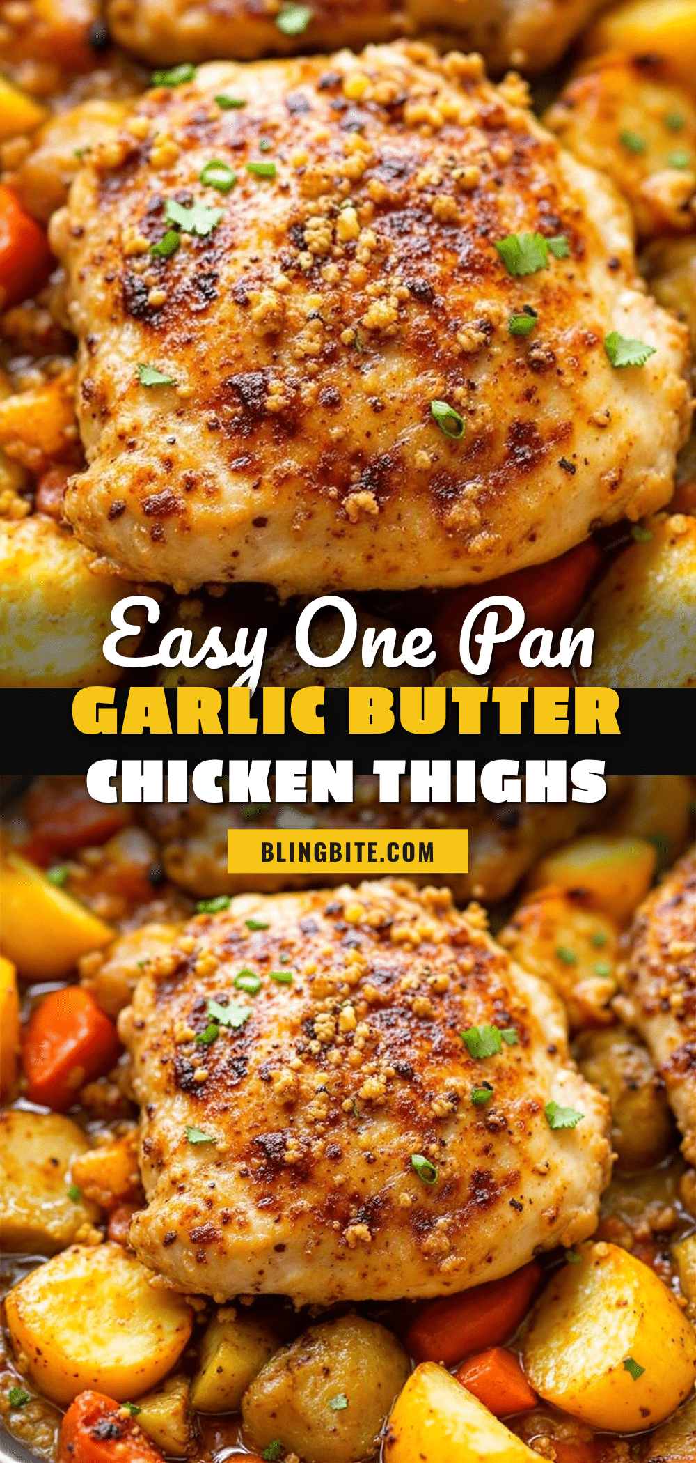 one-pan garlic butter chicken thighs recipe