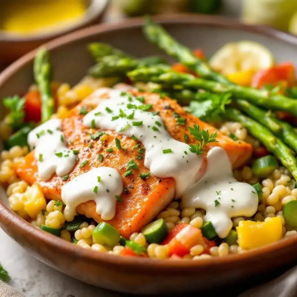one-pan garlic butter salmon with asparagus preparation steps