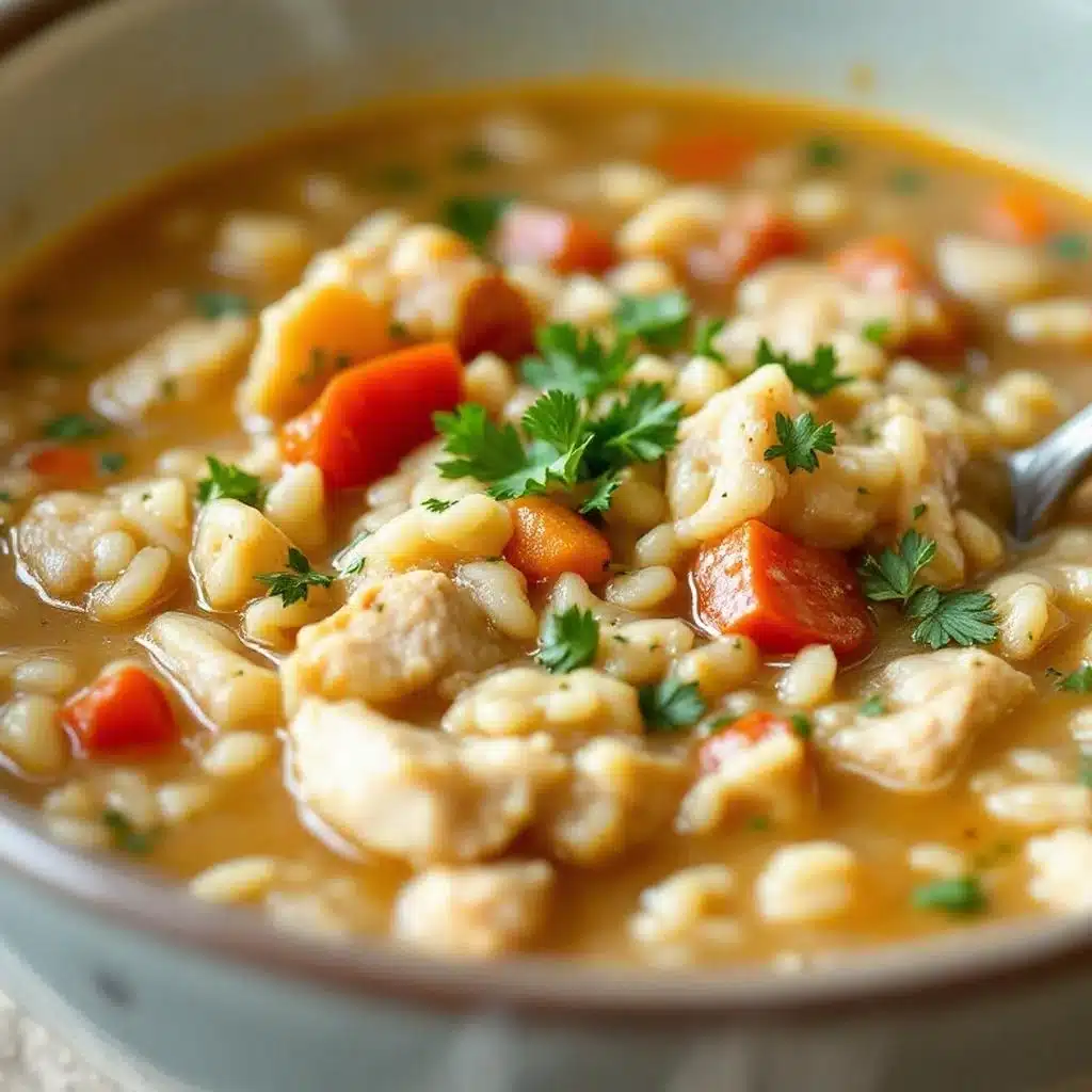 panera copycat chicken and wild rice soup - featured image