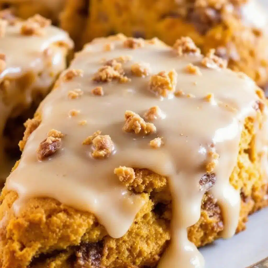 perfect pumpkin scones with maple glaze - featured image