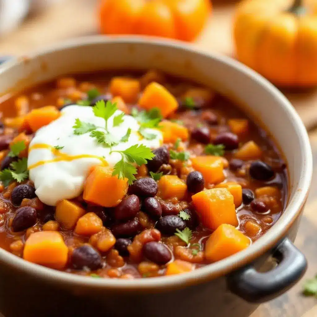 pumpkin black bean chili preparation steps