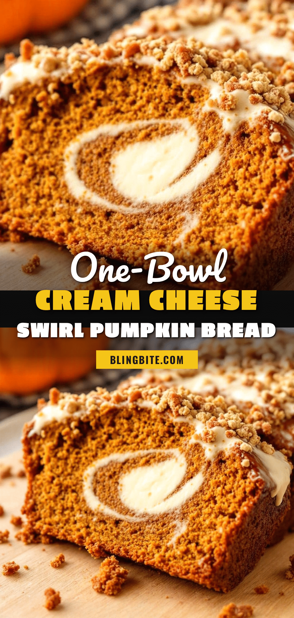 pumpkin bread with cream cheese swirl recipe