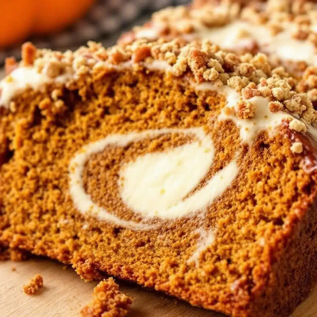 pumpkin bread with cream cheese swirl - featured image