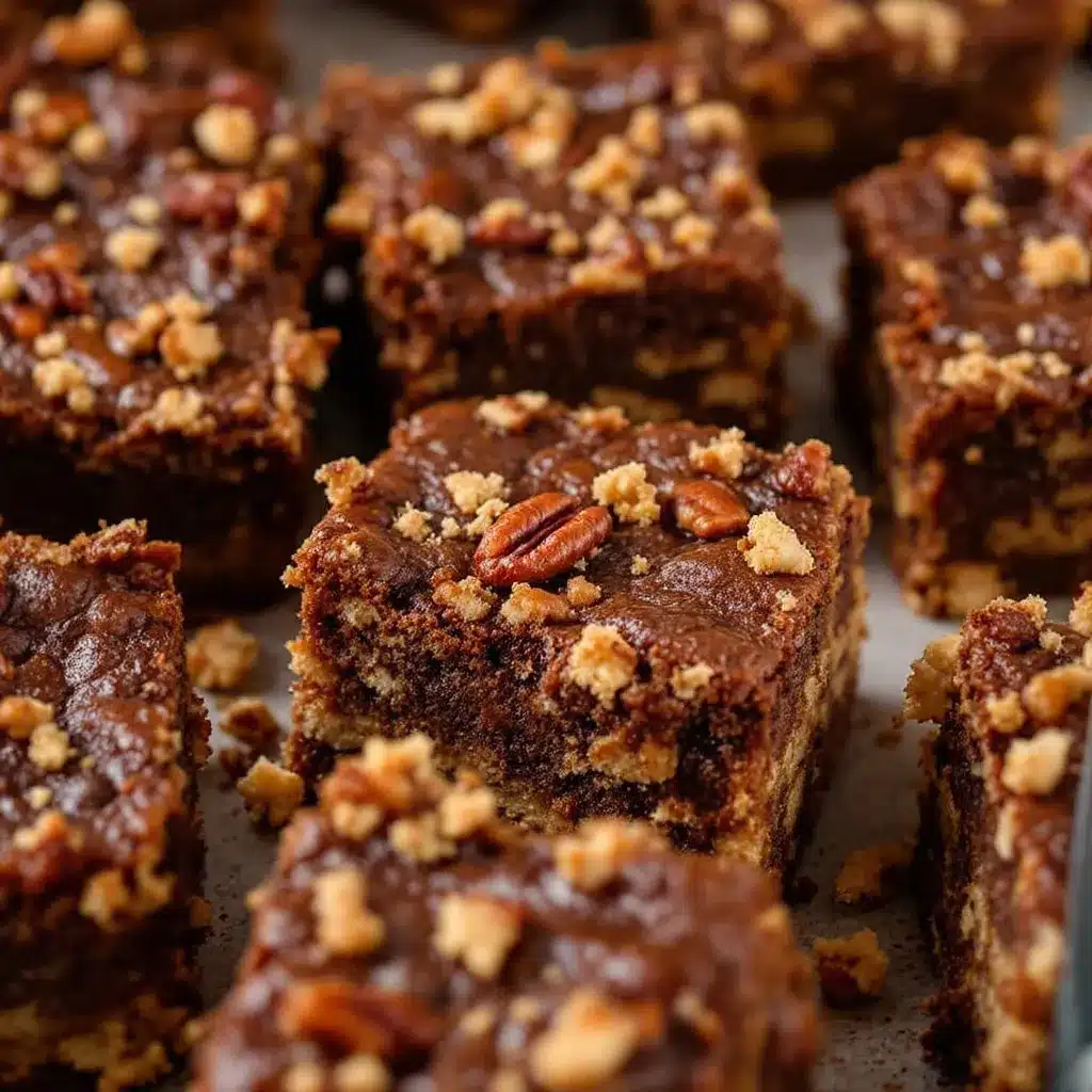 Rich Maple Bourbon Pecan Pie Brownies preparation steps