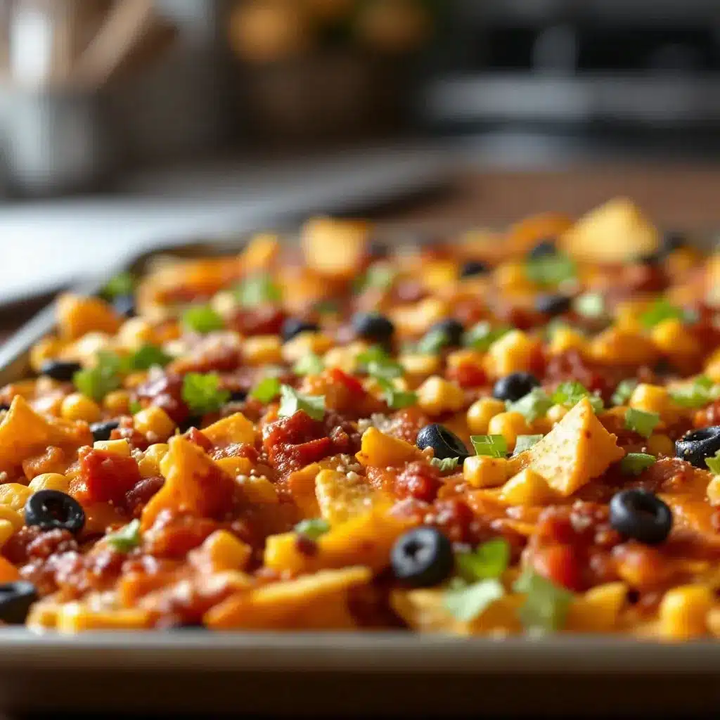 sheet pan nachos preparation steps