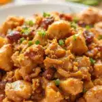 slow cooker apple cider pulled chicken - featured image