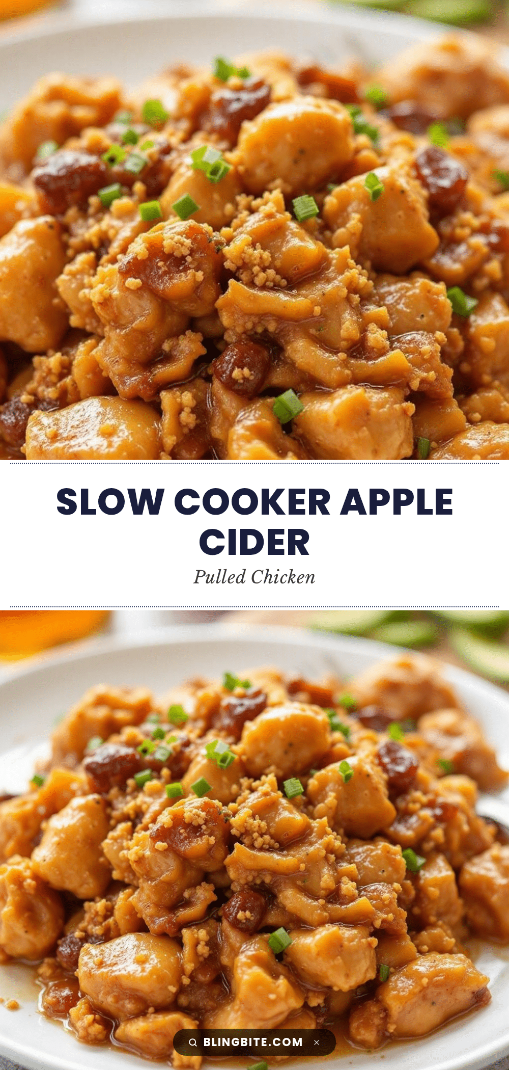slow cooker apple cider pulled chicken recipe