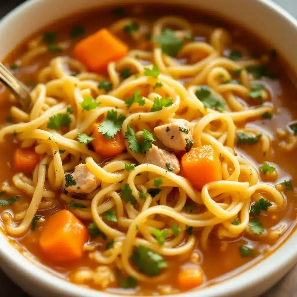 slow cooker chicken noodle soup preparation steps