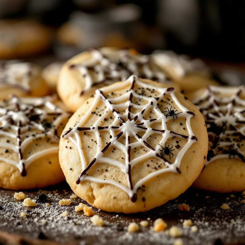 spooky easy halloween spiderweb sugar cookies preparation steps