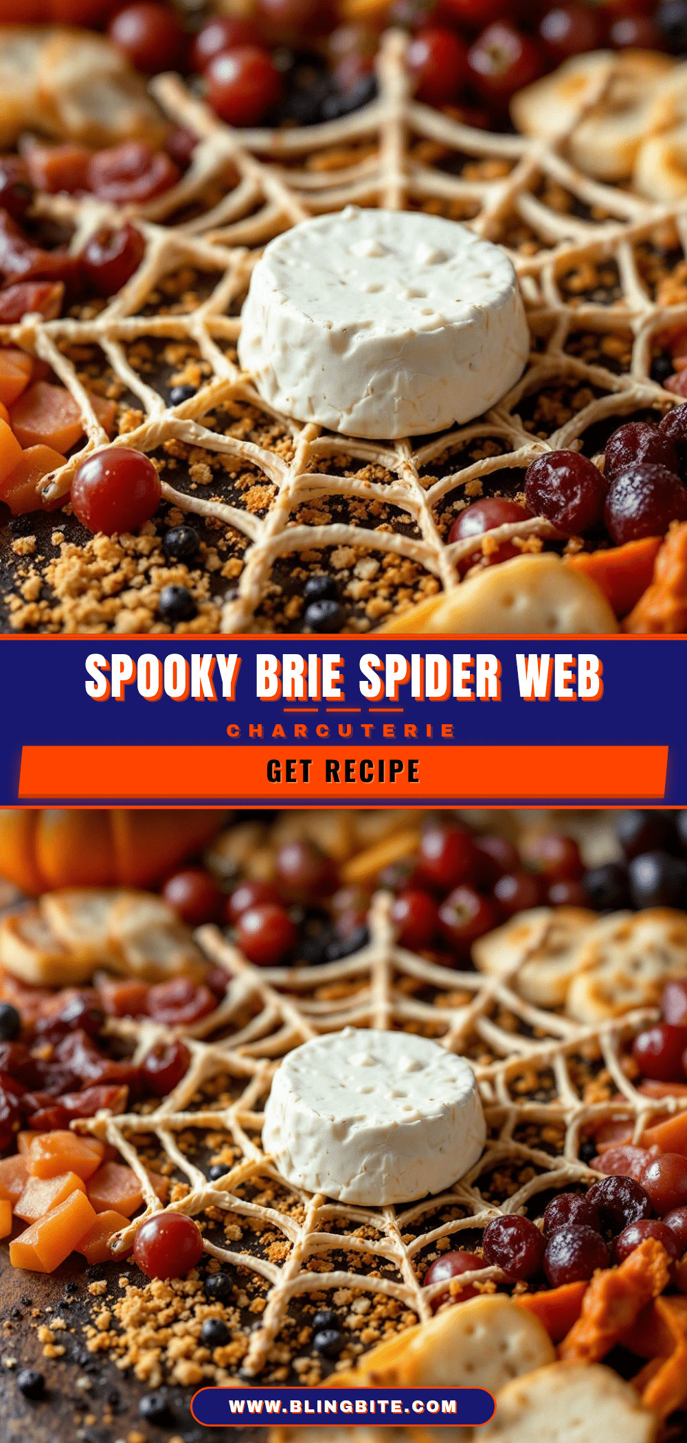 Spooky Halloween Charcuterie Spider Web Board recipe