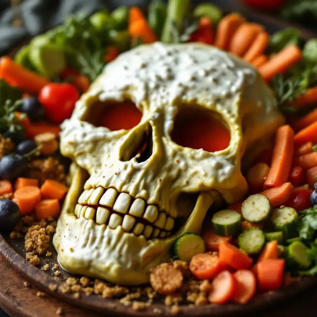 spooky halloween veggie tray preparation steps