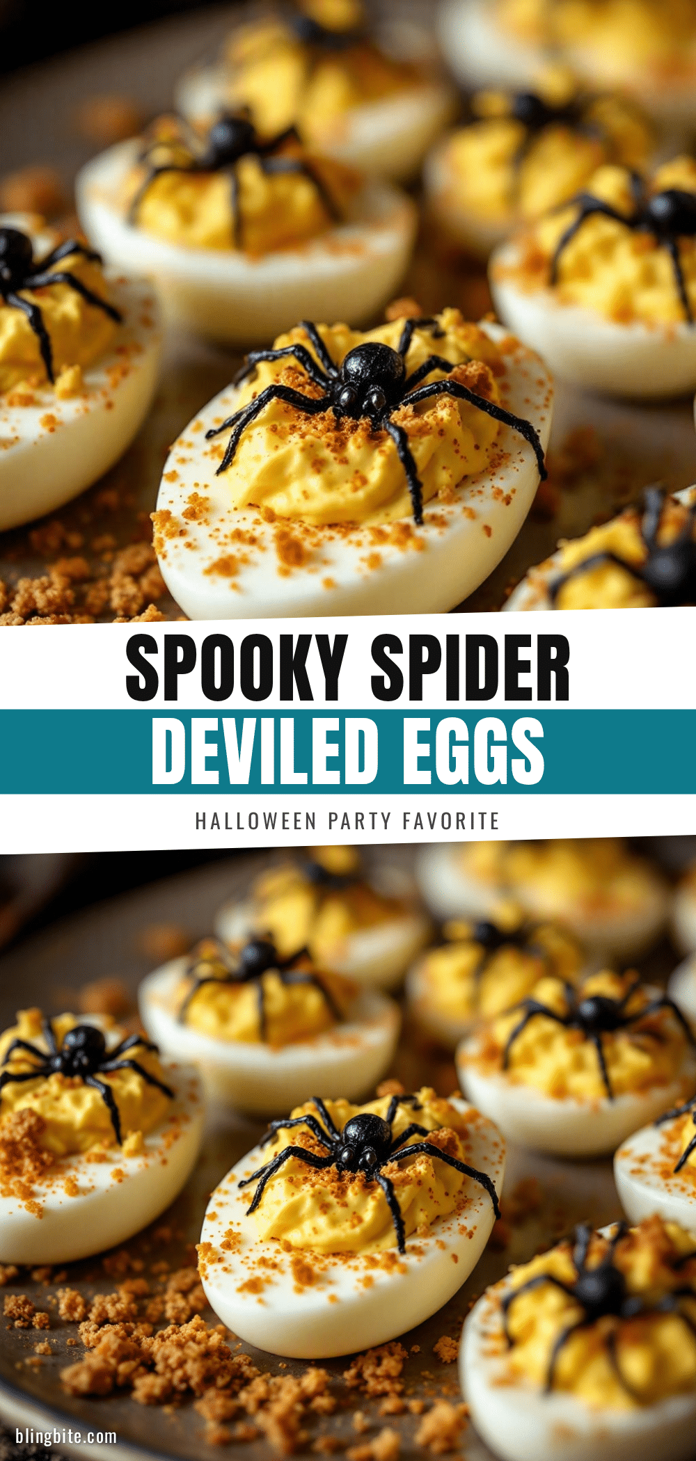 spooky spider deviled eggs recipe