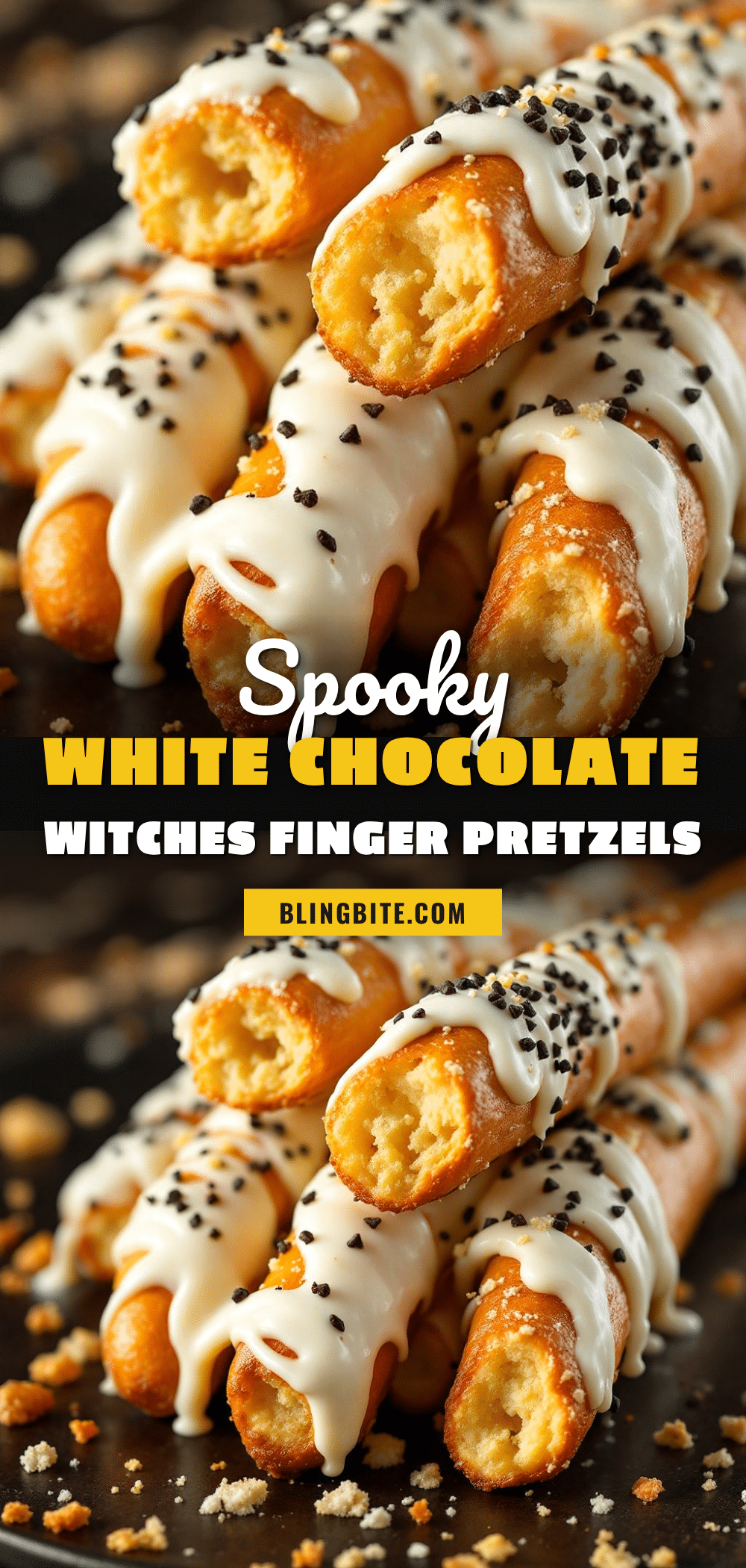 spooky witches finger pretzels recipe
