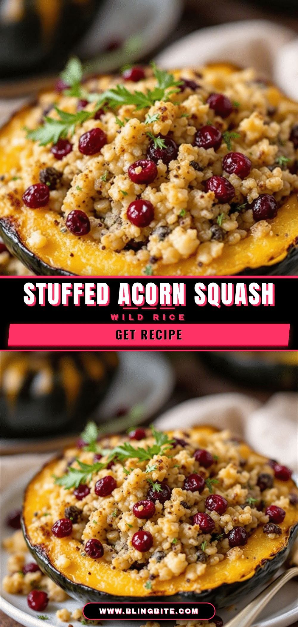 stuffed acorn squash with wild rice recipe
