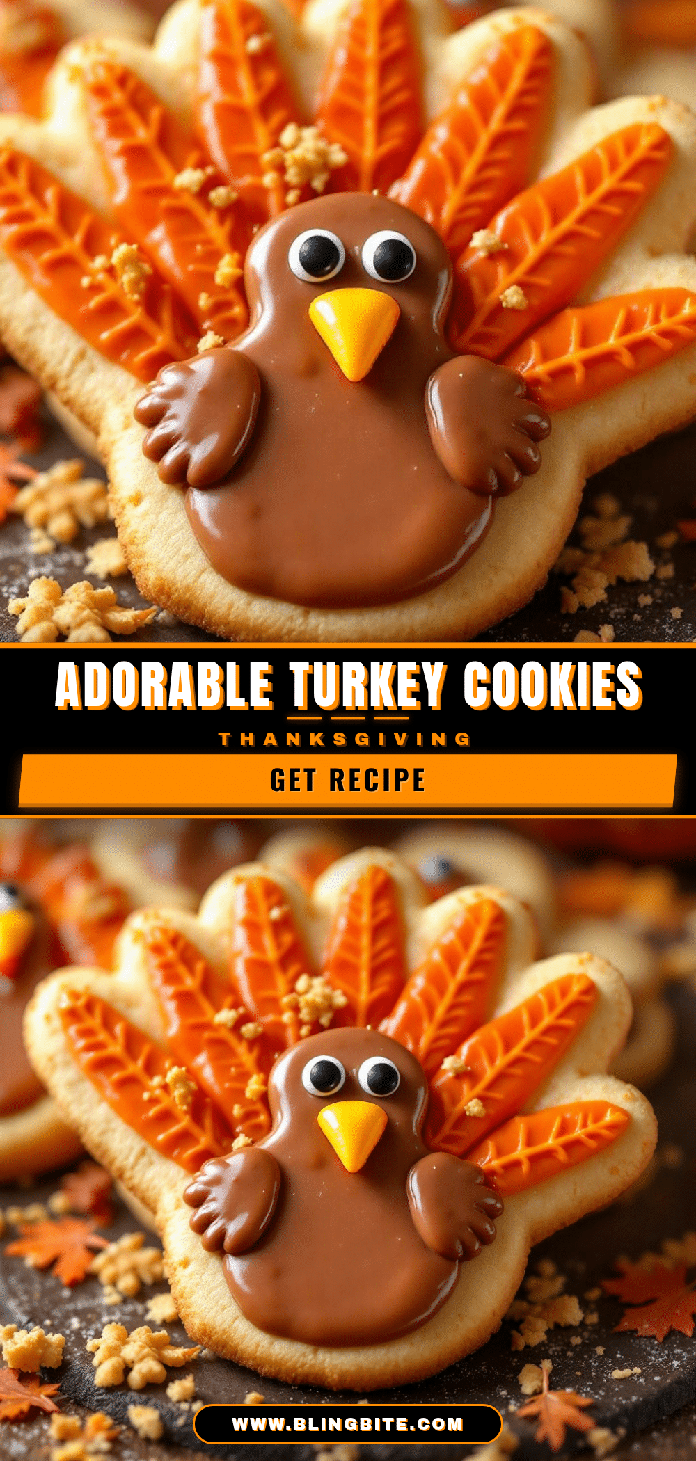 Thanksgiving turkey hand sugar cookies recipe