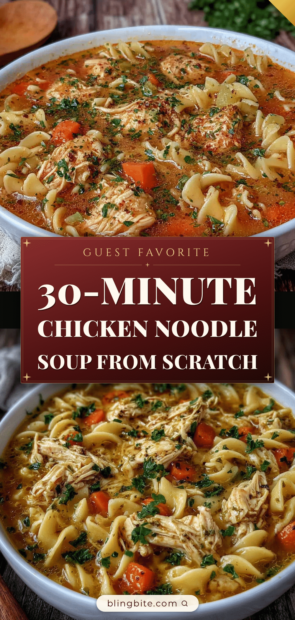 30-minute chicken noodle soup recipe