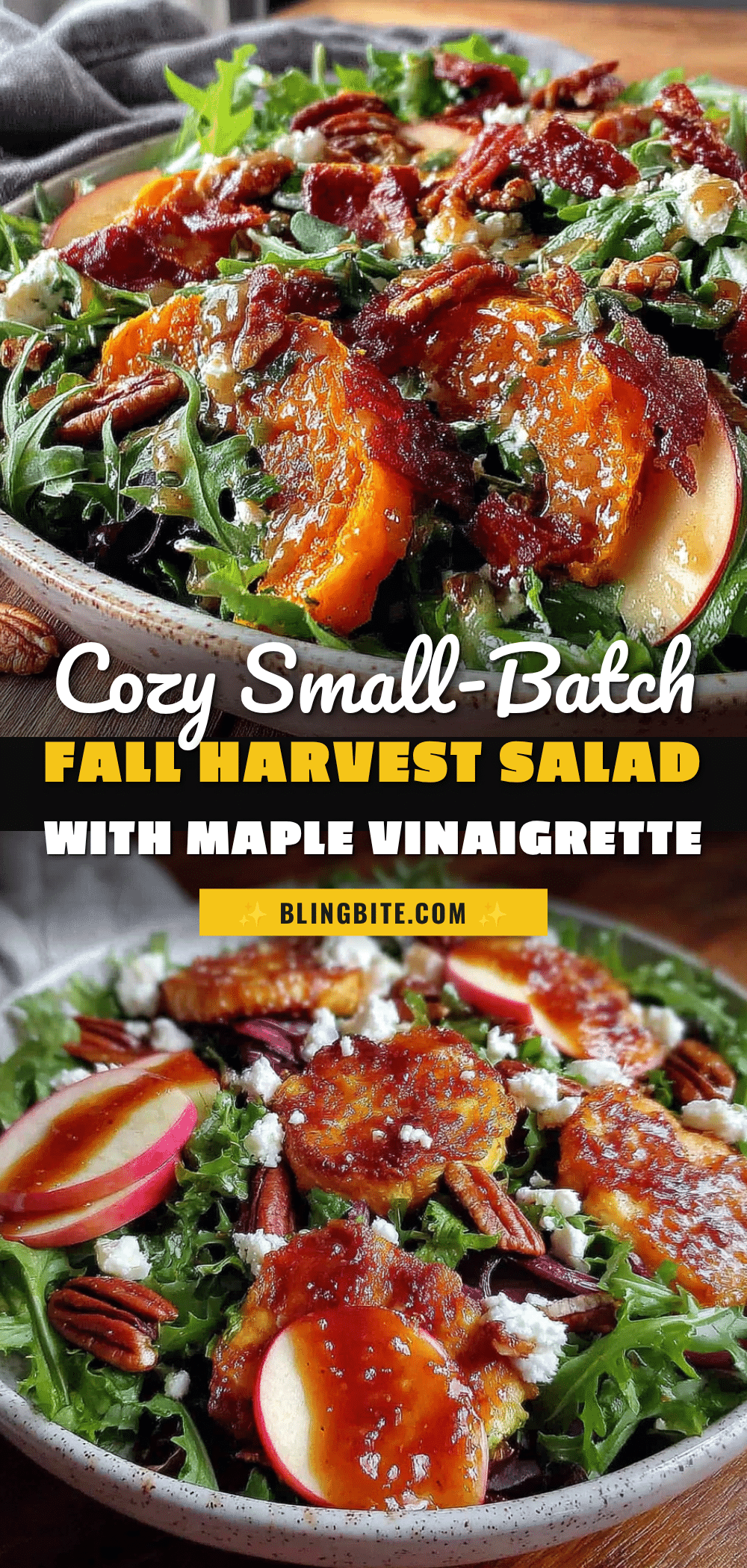 cozy small-batch fall harvest salad recipe