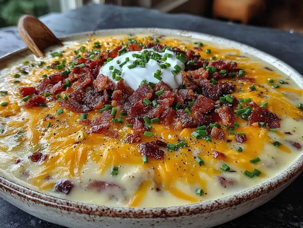 crockpot loaded baked potato soup preparation steps