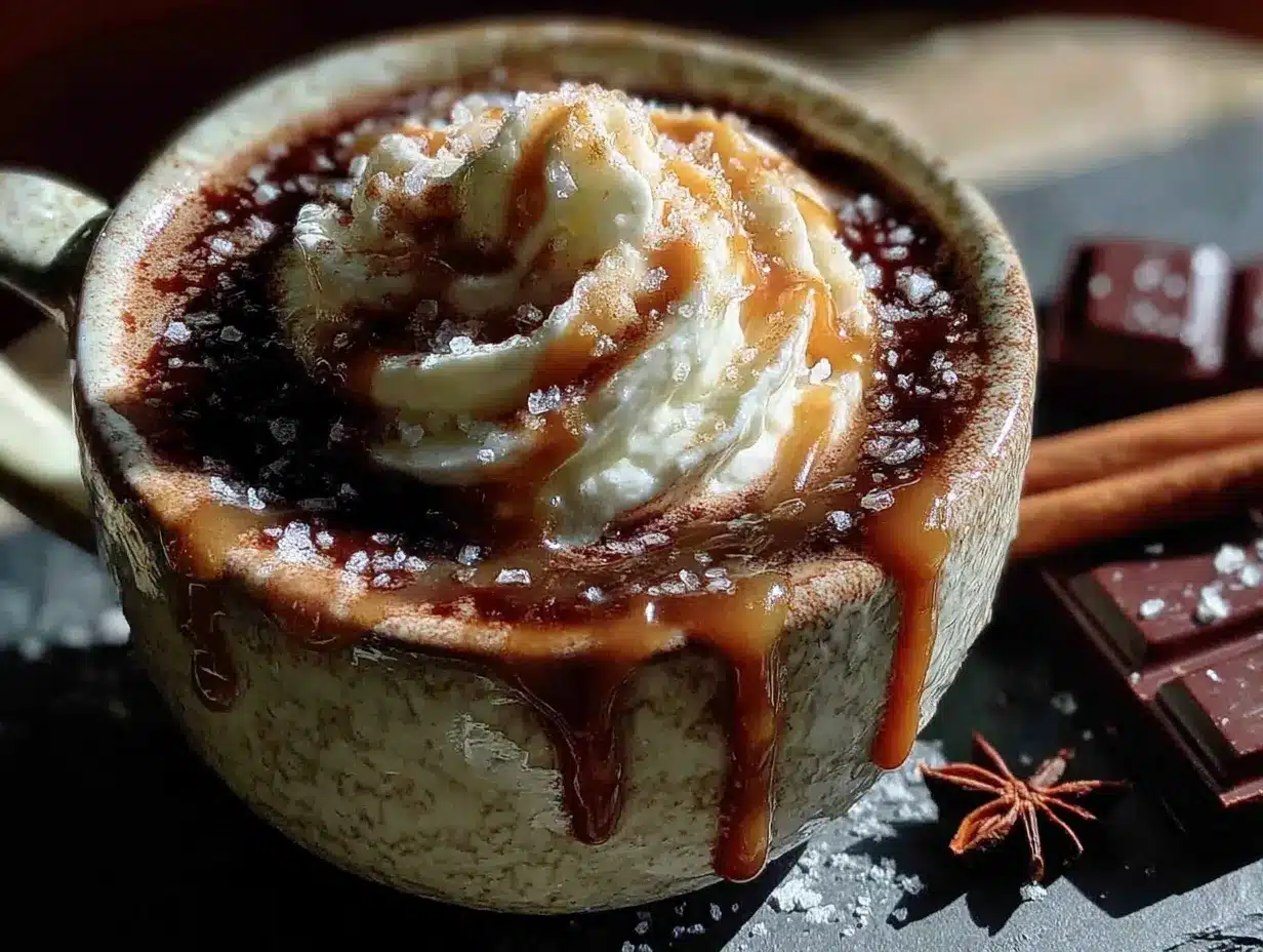 crockpot salted caramel hot chocolate preparation steps