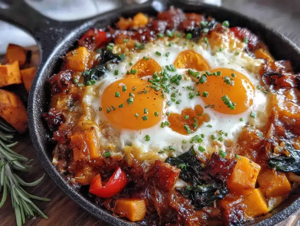 Easy Jack-O-Lantern Egg Breakfast Skillet - featured image