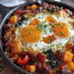 Easy Jack-O-Lantern Egg Breakfast Skillet - featured image