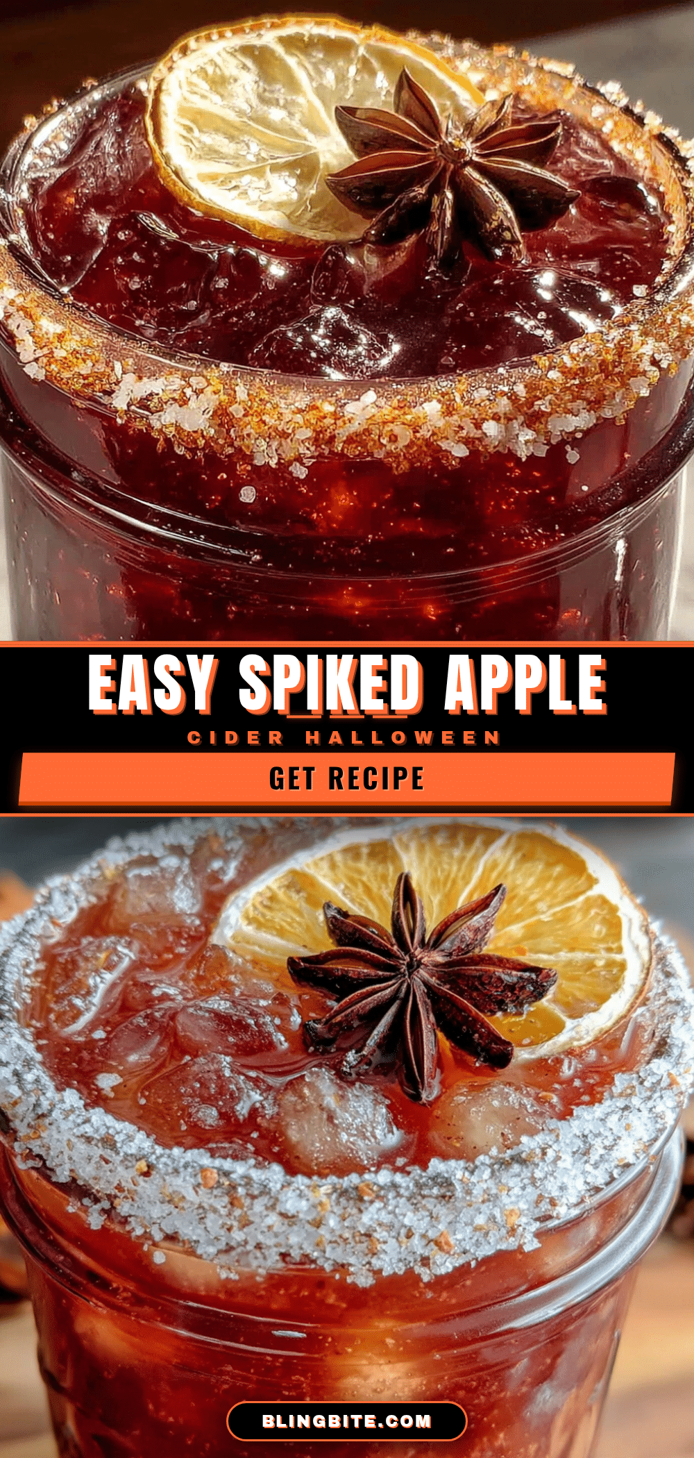 Easy Spiked Apple Cider Halloween Punch recipe