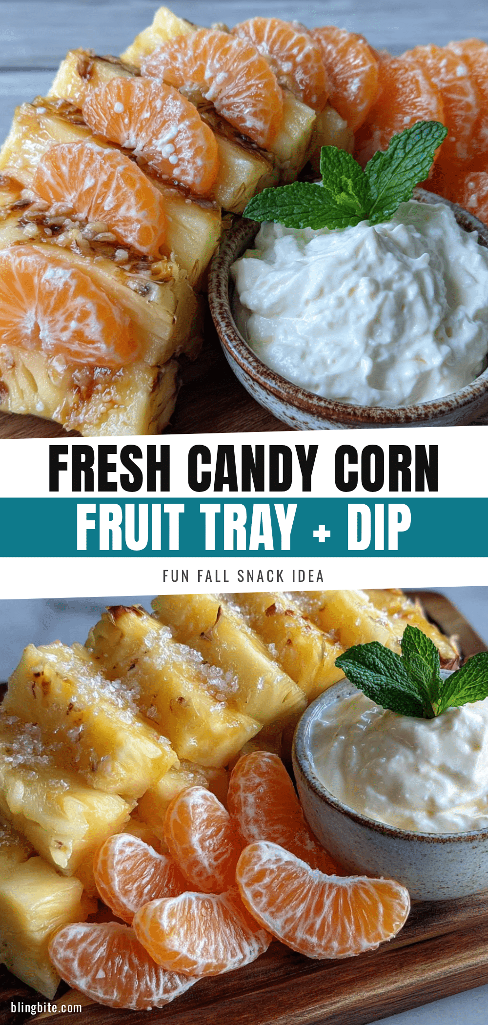 fresh candy corn fruit tray recipe