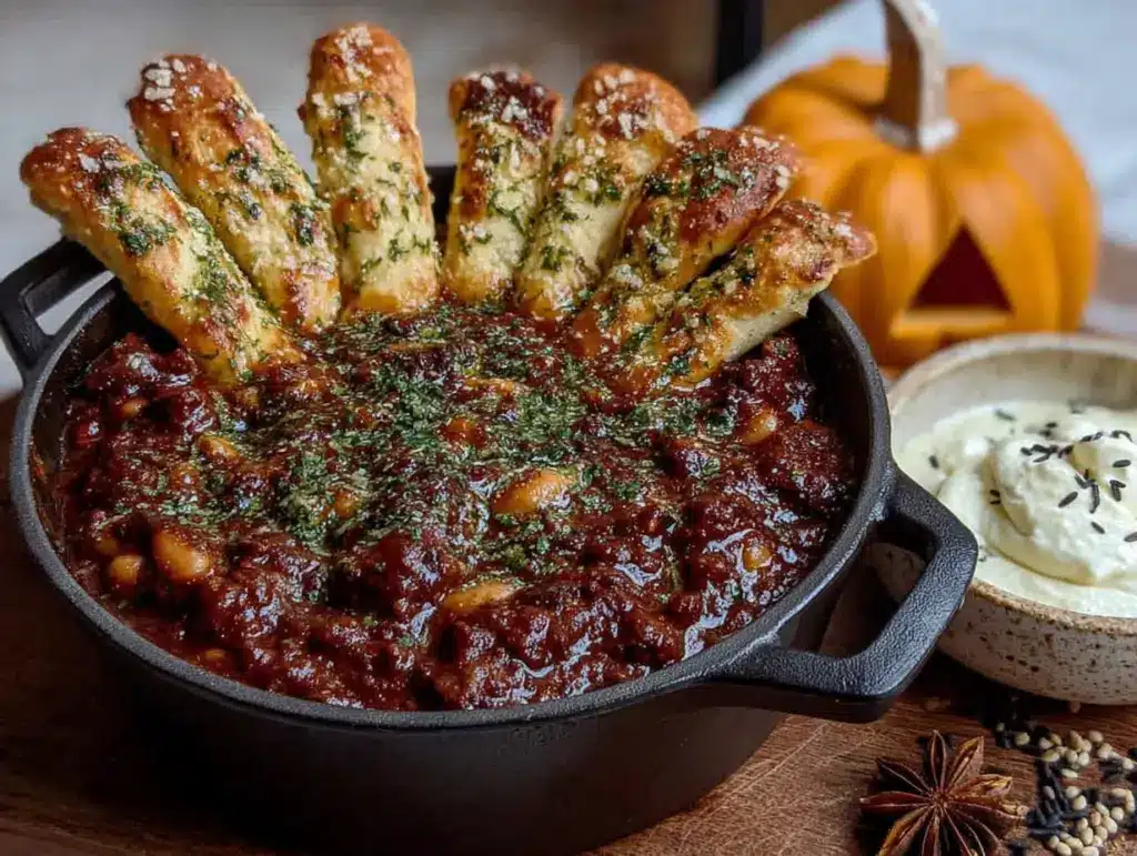 halloween chili - featured image