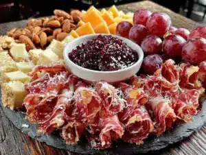 halloween spider web charcuterie board - featured image