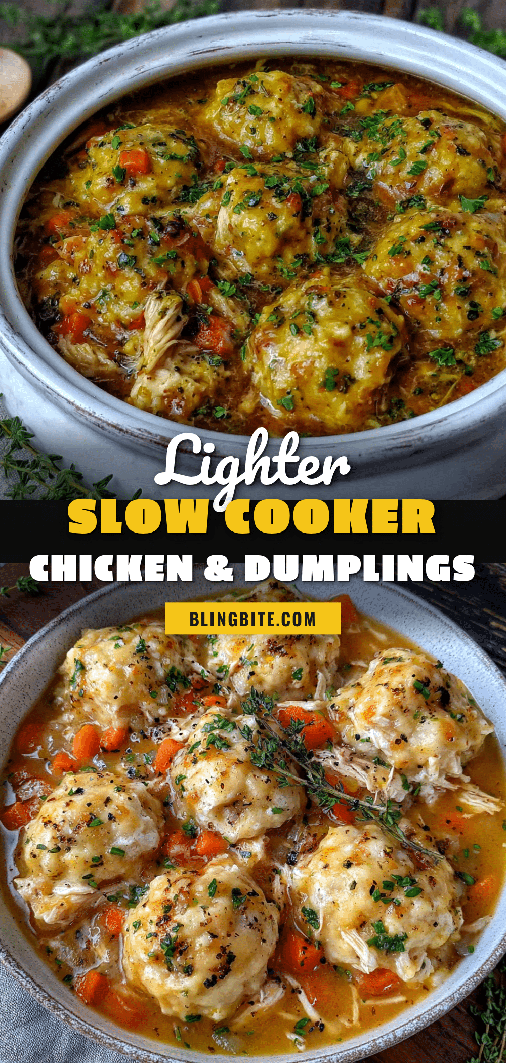 lighter slow cooker chicken and dumplings recipe
