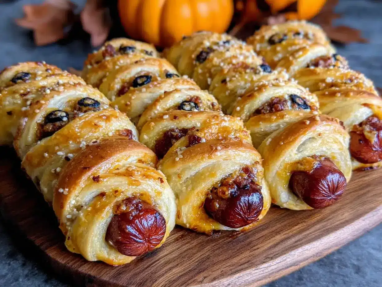 mummy hot dogs preparation steps