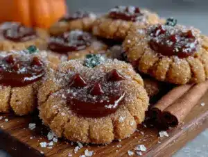 pumpkin pie thumbprint cookies - featured image